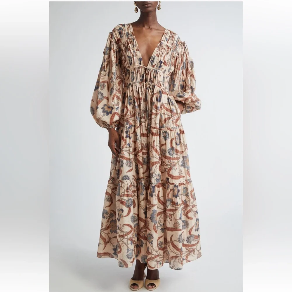 Zimmermann | Dresses | Nwt Zimmermann Ascension Tie Billow Long Sleeve Tiered Maxi Dress Us Sz 8 | Poshmark Zimmermann | Dresses | Nwt Zimmermann Ascension Tie Billow Long Sleeve Tiered Maxi Dress Us Sz 8 | Poshmark